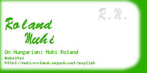 roland muhi business card
